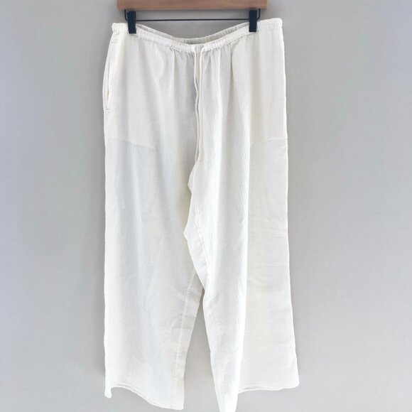 NWT J.Crew Airy Gauze Beach Pant Ivory - Picture 1 of 8